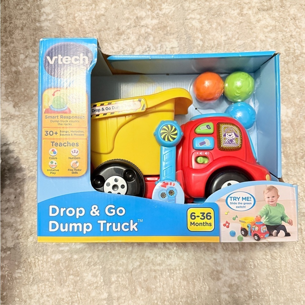 VTech Colorful Drop and Go Dump Truck Toy 6-36 months -NWT - Picture 5 of 5